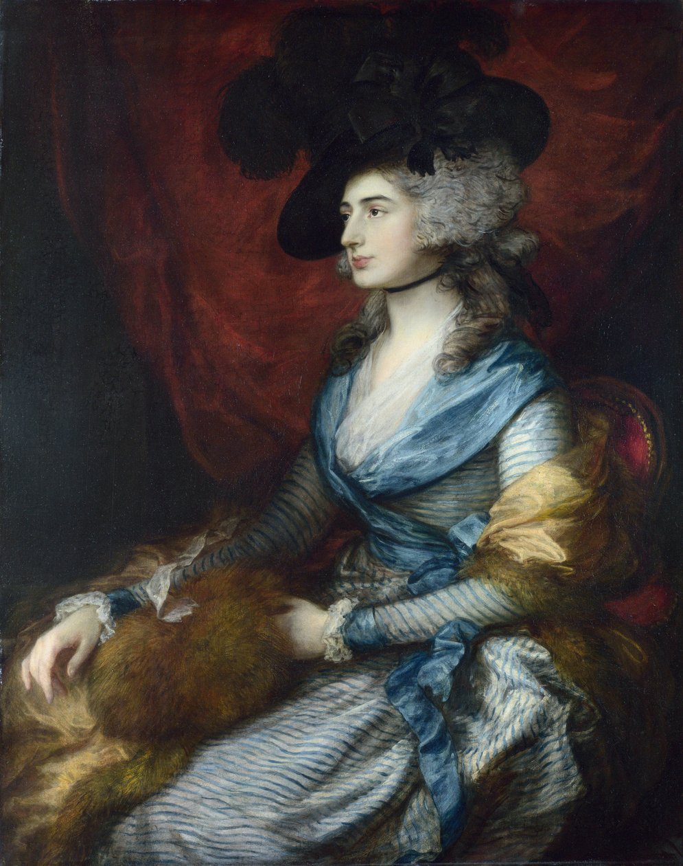 Portrett av Sarah Siddons (1755-1831) - Peinture de Thomas Gainsborough (1727-1788), Olje på lerret 1785 - National Gallery, London 126x99,5 av Thomas Gainsborough