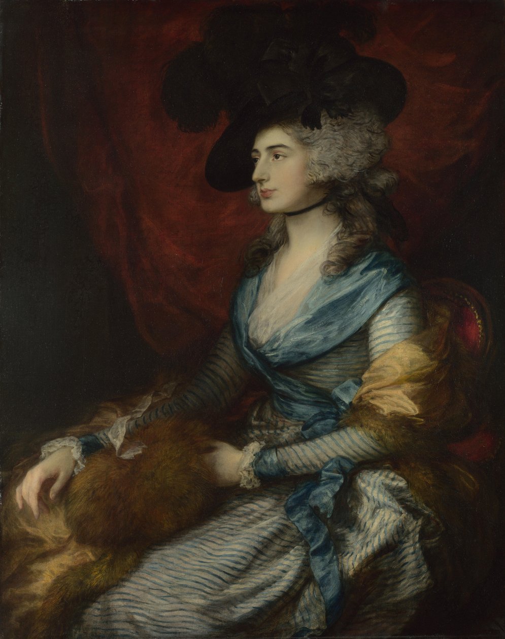 Portrett av Sarah Siddons, 1785 av Thomas Gainsborough