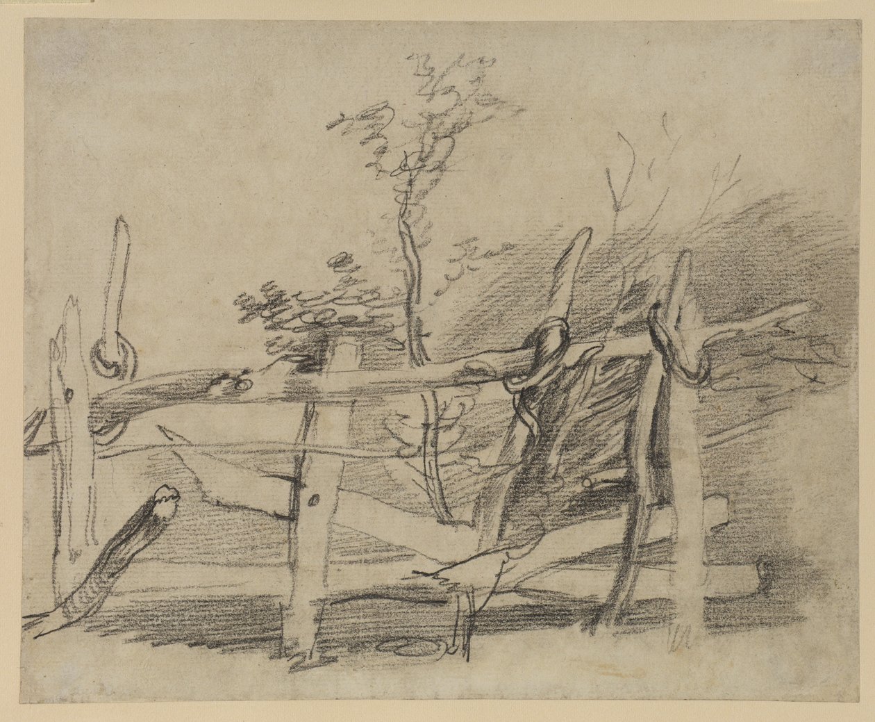 Studie av et gammelt hinder av Thomas Gainsborough