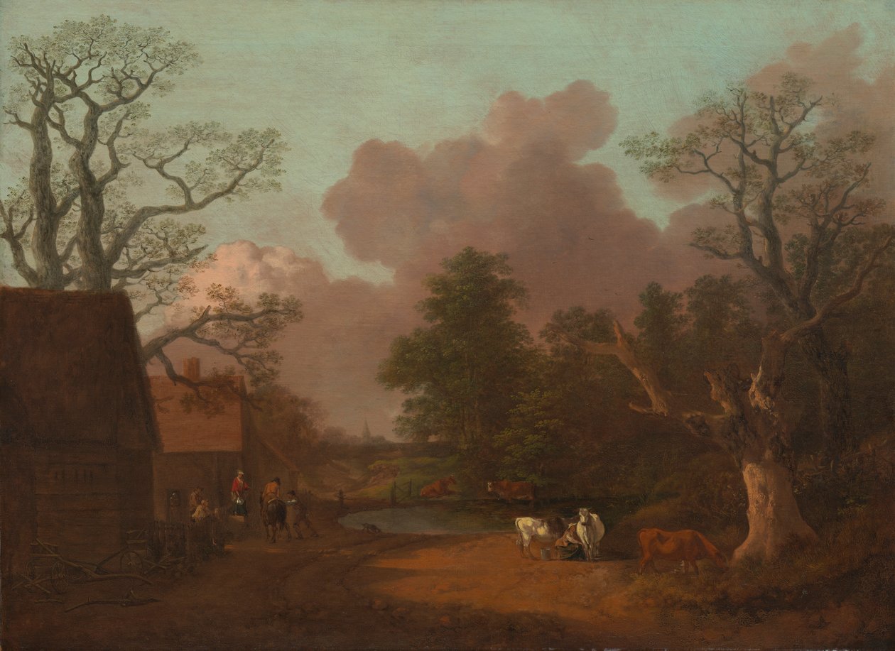 Landskap med Milkmaid av Thomas Gainsborough RA