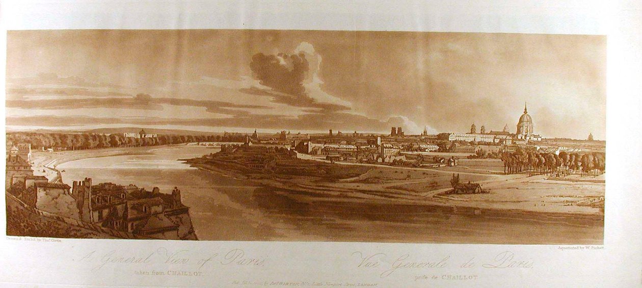 Ein Gesamtblick auf Paris von Chaillot aus av Thomas Girtin