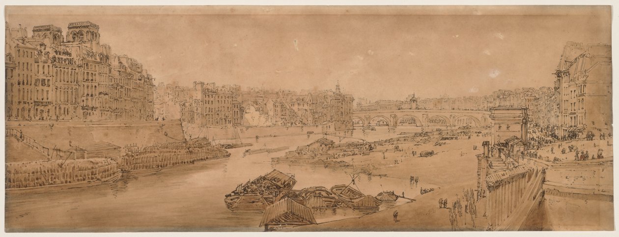 Et utvalg av tjue av de mest pittoreske utsiktene i Paris ..., 1802. av Thomas Girtin