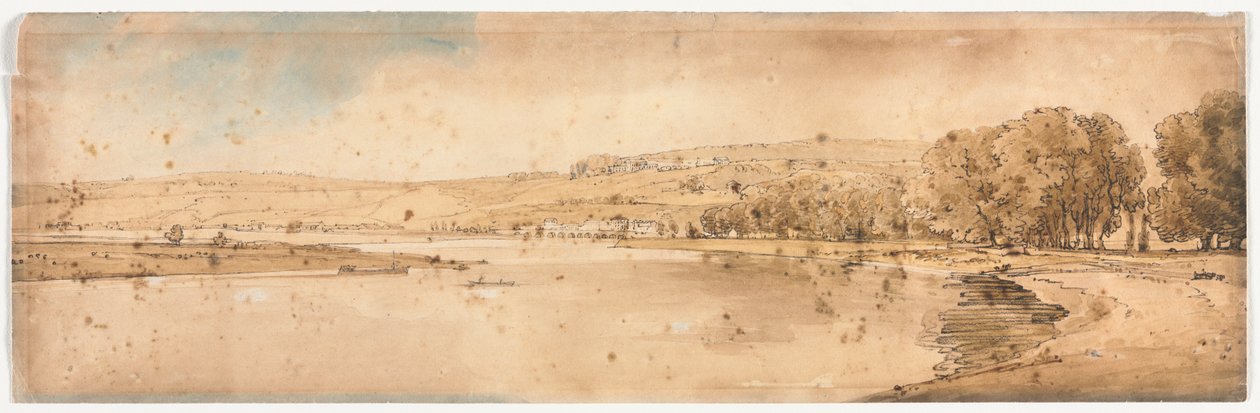 Et utvalg av tjue av de mest pittoreske utsiktene i Paris, 1802. av Thomas Girtin