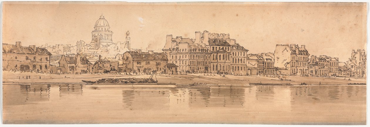 Et utvalg av tjue av de mest pittoreske utsiktene i Paris, 1802. av Thomas Girtin