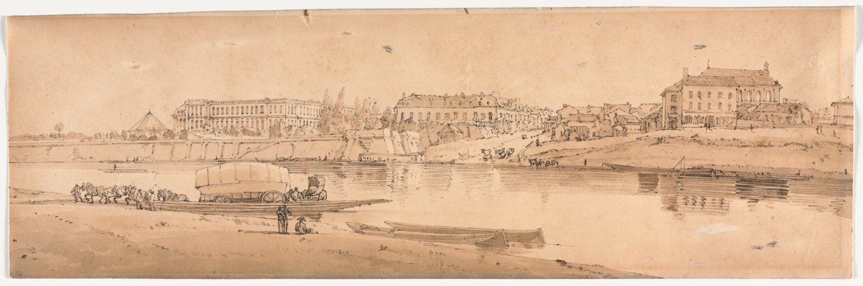 Et utvalg av tjue av de mest pittoreske utsiktene i Paris, 1802. av Thomas Girtin