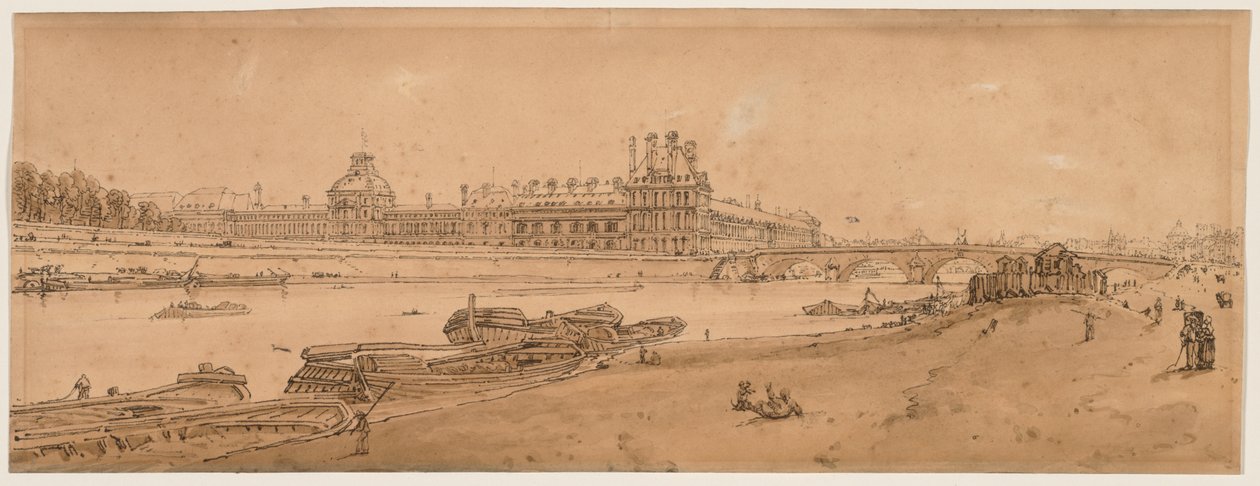 Et utvalg av tjue av de mest pittoreske utsiktene i Paris, 1802. av Thomas Girtin
