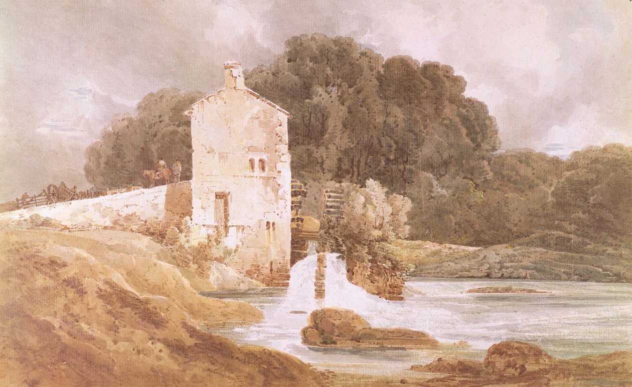 Abbey Mill, Knaresborough av Thomas Girtin