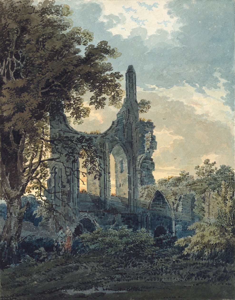 Byland Abbey, Yorkshire, c1793 av Thomas Girtin