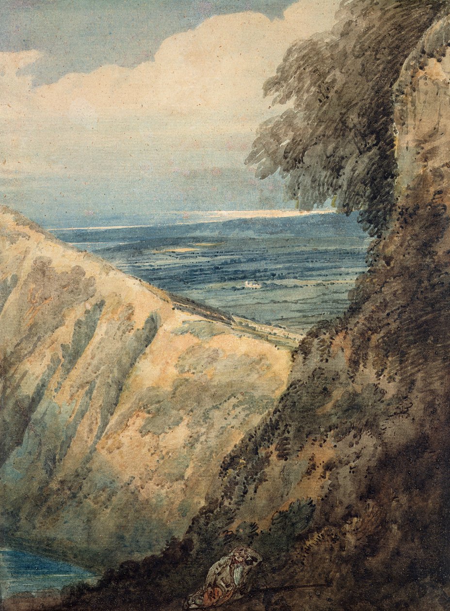 Kysten av Dorset, nær Lulworth Cove av Thomas Girtin