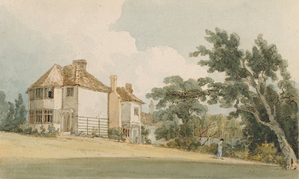 Country House, ca. 1797 (wc med penn og blekk over grafitt på papir) av Thomas Girtin