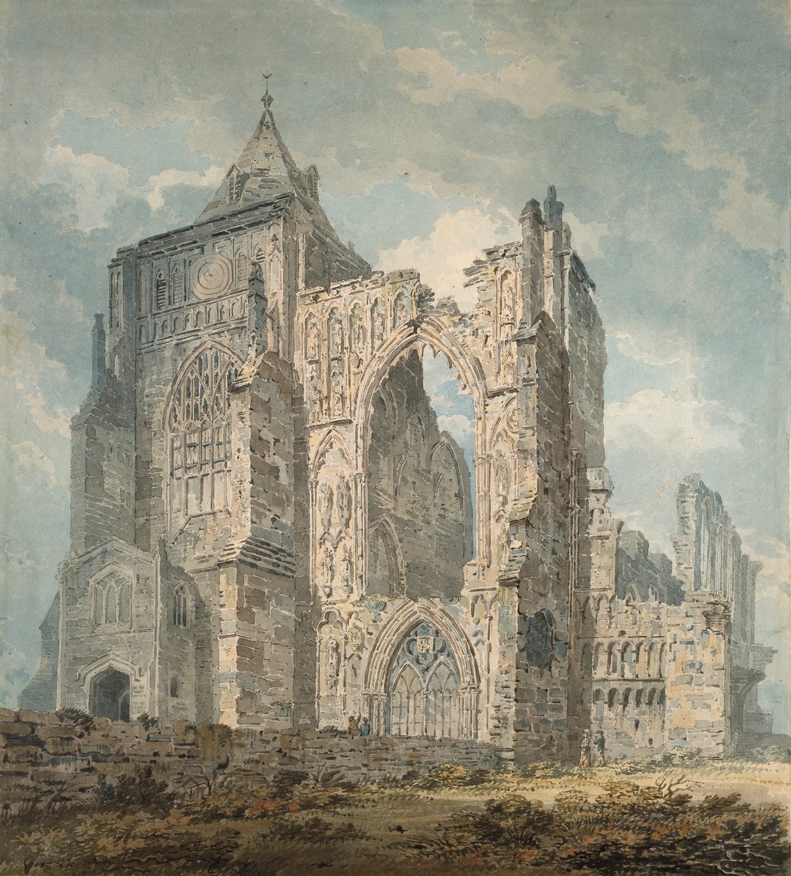 Crowland Abbey, Lincolnshire, c1793 av Thomas Girtin