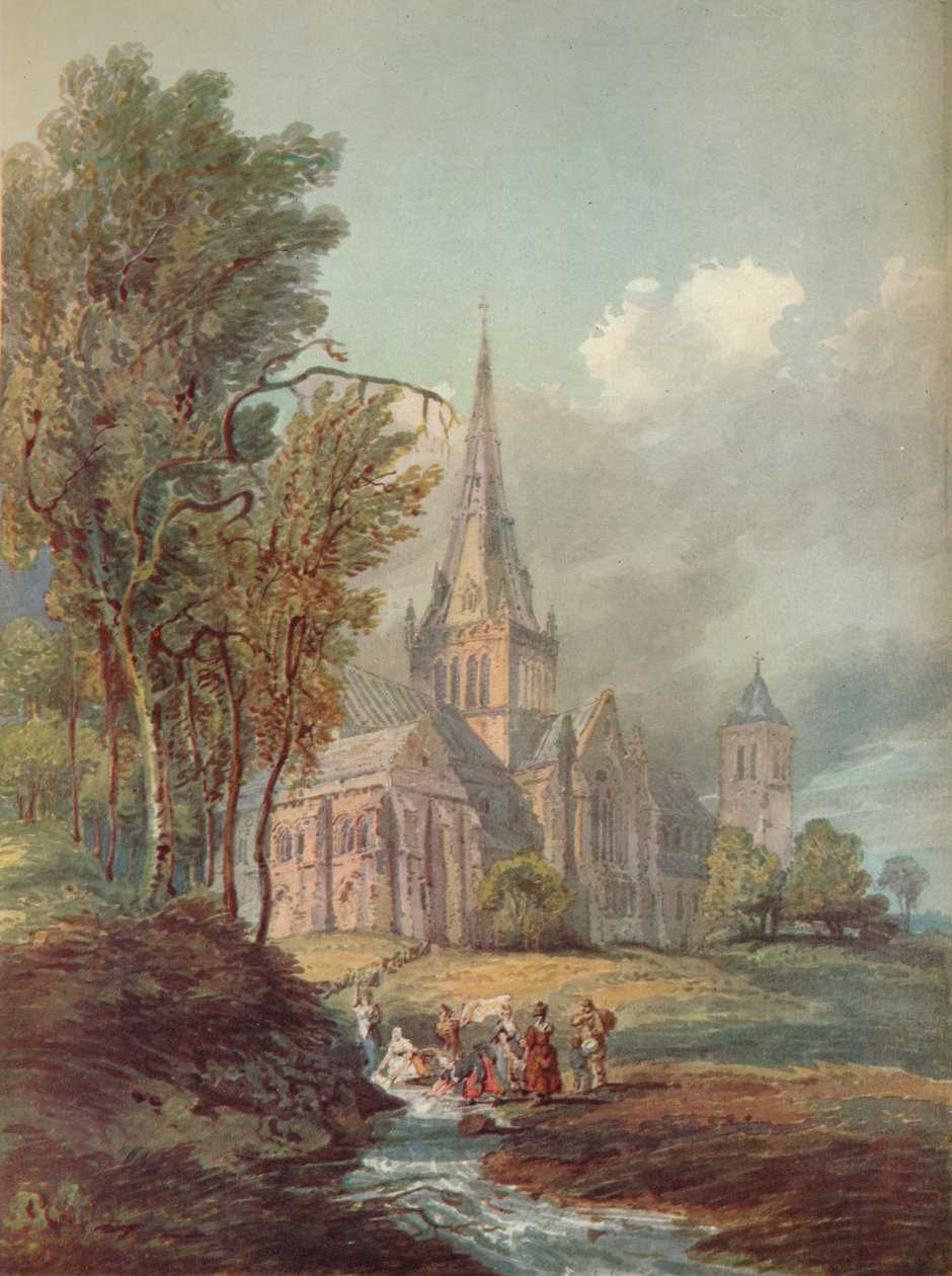 Glasgow katedral, c1700-tallet av Thomas Girtin