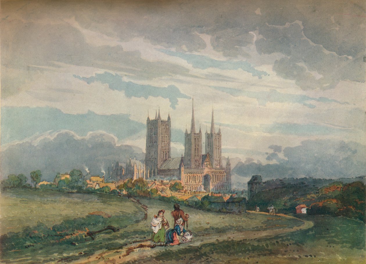 Lincoln katedral, c1795 av Thomas Girtin