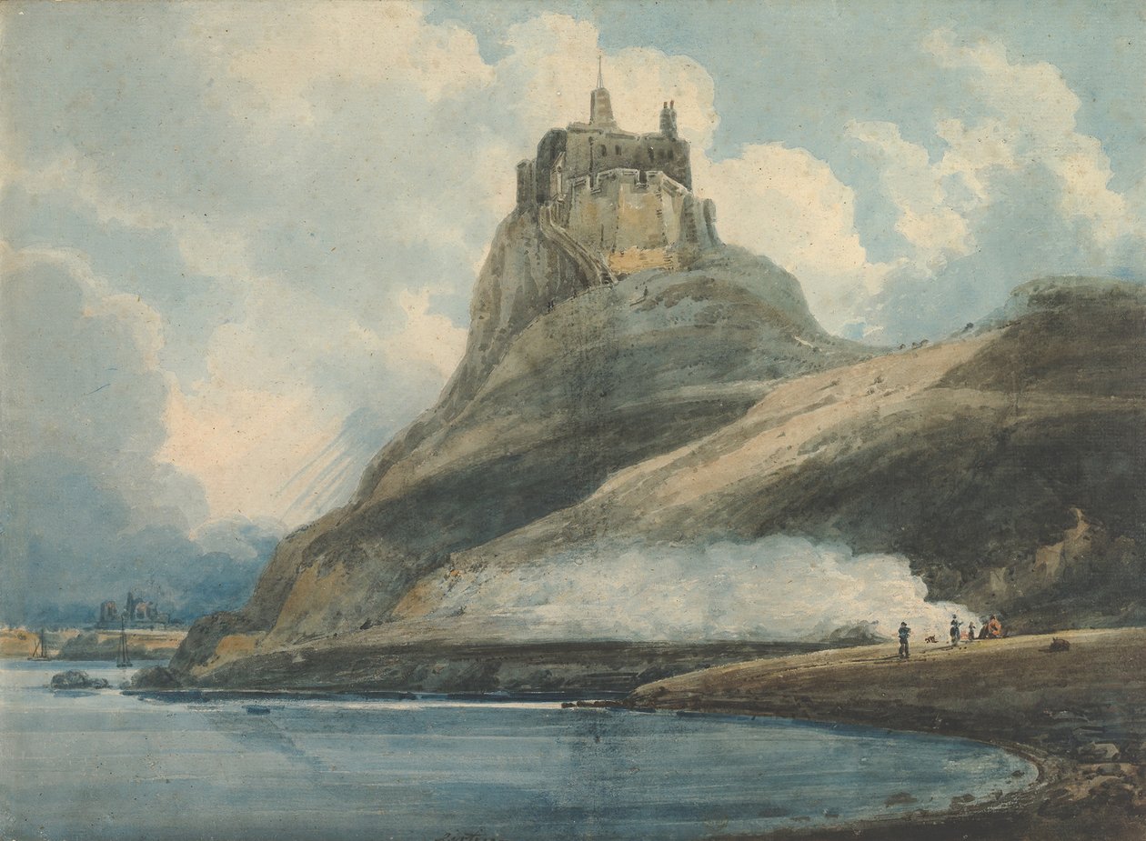 Lindisfarne Castle, Holy Island, Northumberland, 1796-97. av Thomas Girtin