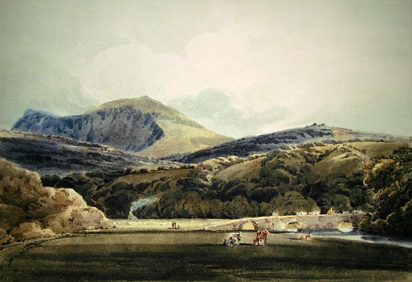 Mynydd Mawr, Nord-Wales (blyant og akvarell) av Thomas Girtin
