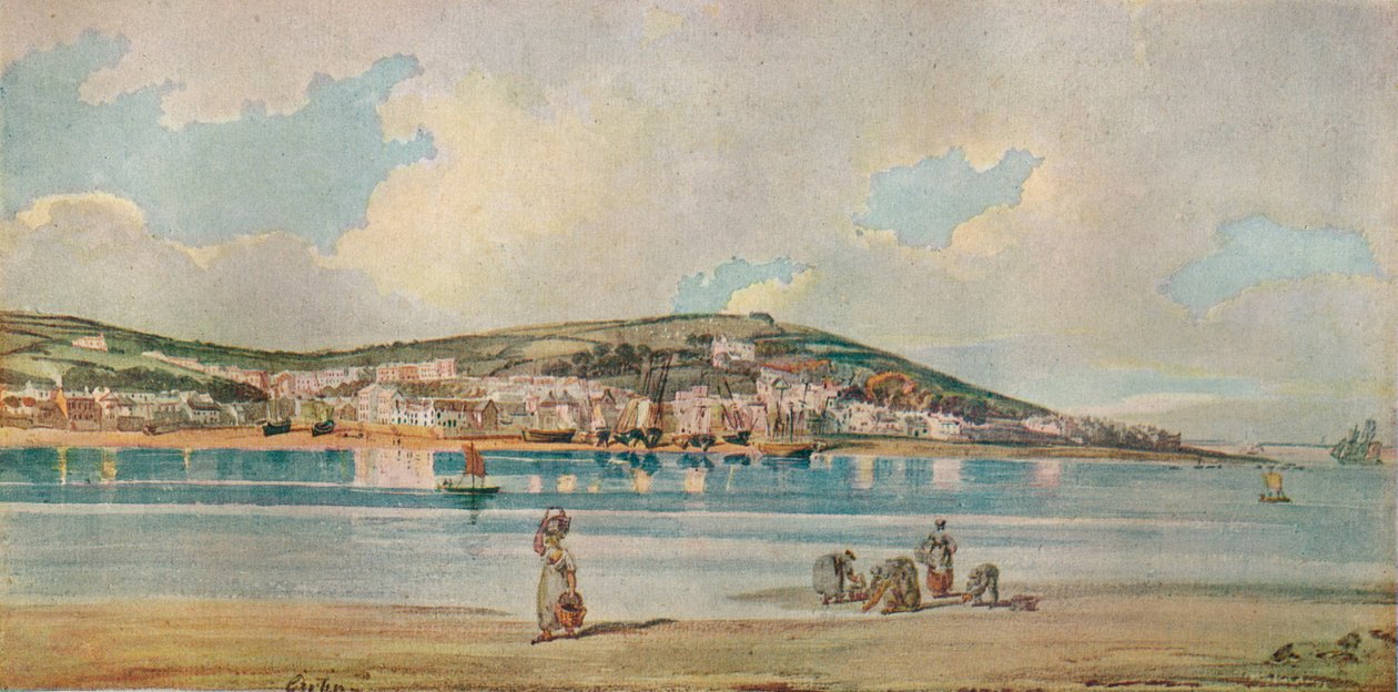 Utsikt over Appledore, North Devon, fra Instow Sands, 1798, 1919 av Thomas Girtin