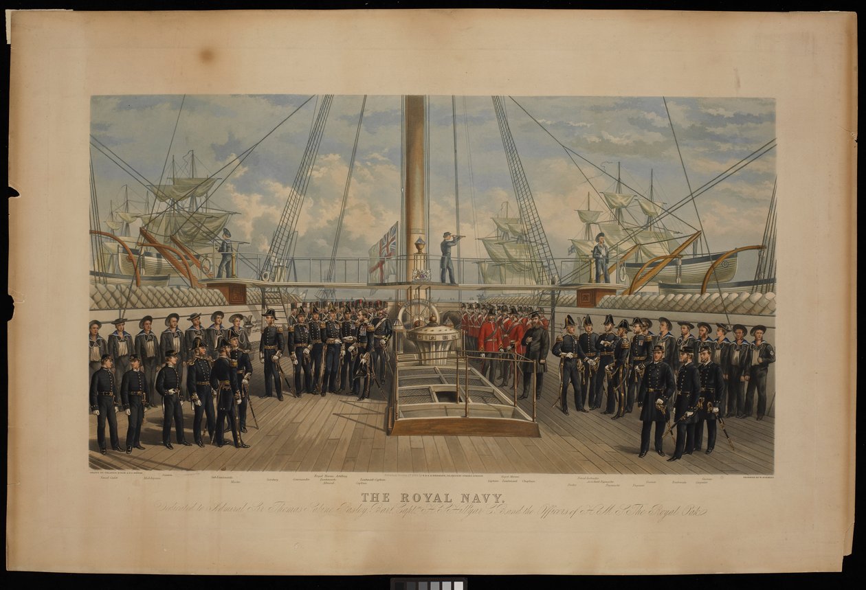 Den kongelige marine. Dedikert til admiral Sir Thomas Sabrine Pasley... fra HMS The Royal Oak av Thomas Goldsworth Dutton