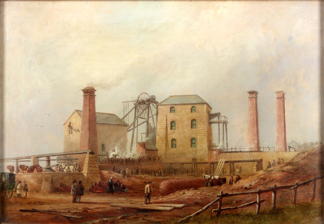 Hartley Colliery etter katastrofen, 1869 av Thomas H. Hair