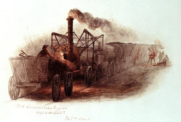 Gammel lokomotivmotor, Wylam Colliery av Thomas H. Hair