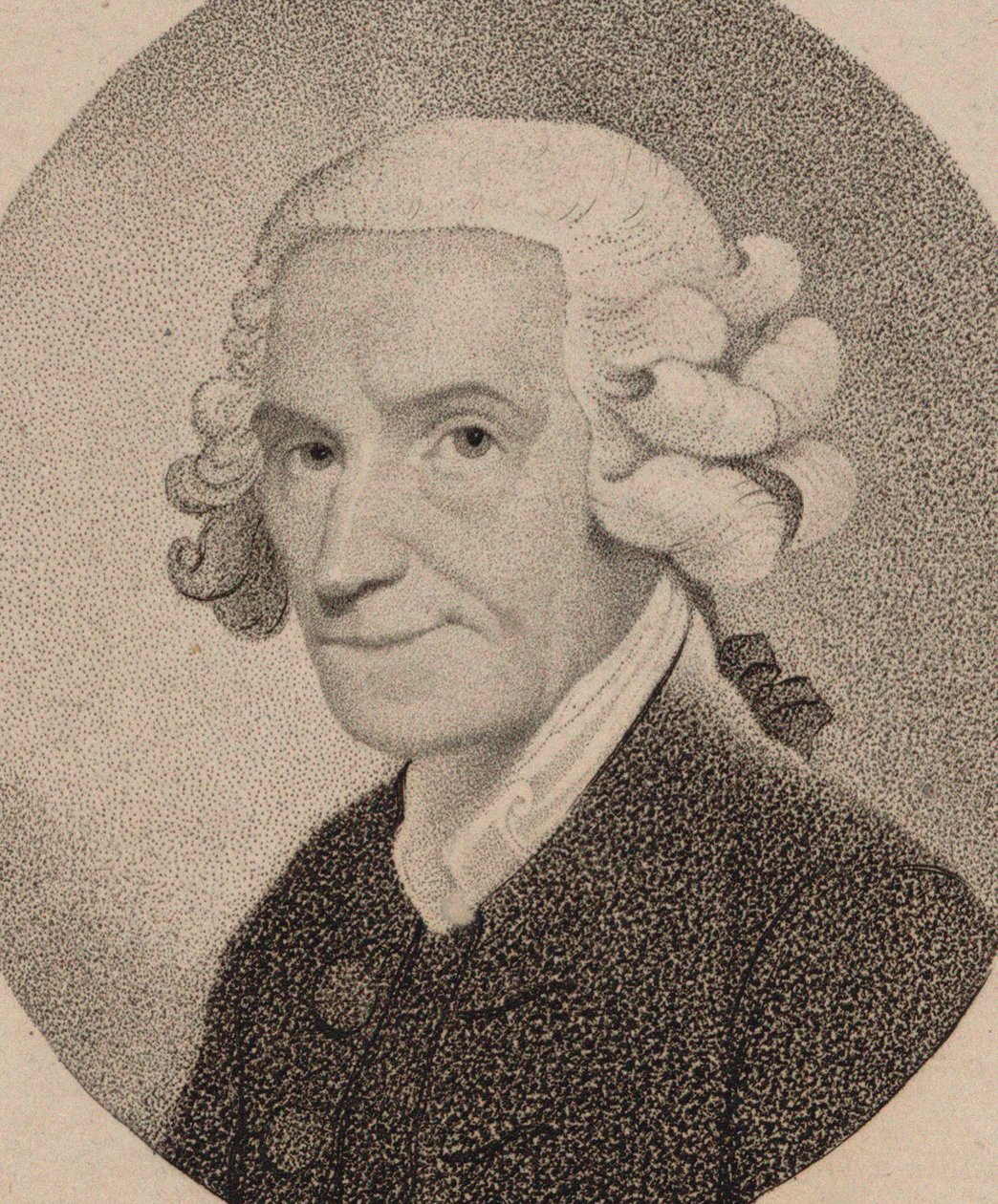 Portrett av organisten og komponisten James Nares 1715-1783, 1795. av Thomas Hardy