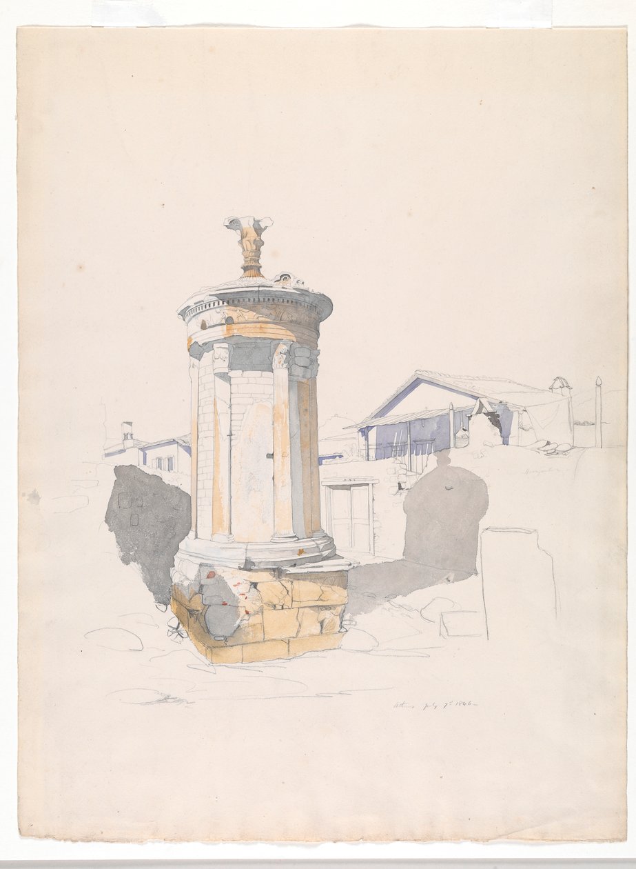 Choragic-monumentet i Lysicrates, Athen av Thomas Hartley Cromek
