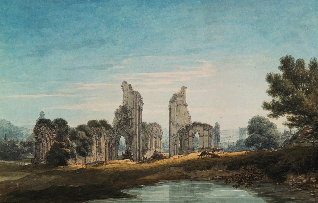 Glastonbury Abbey, 1795 av Thomas Hearne