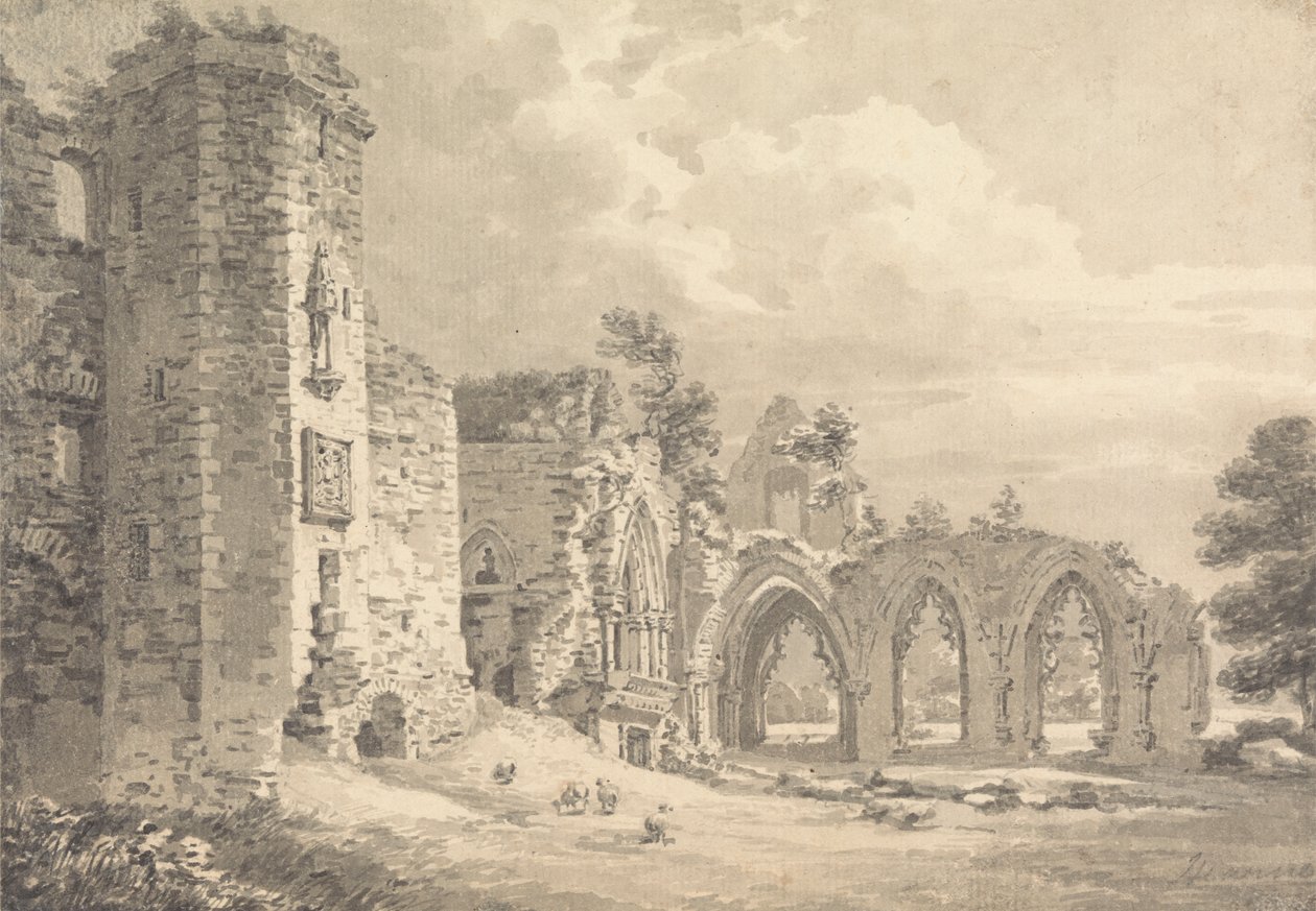 Ruinene av College of Lincluden, nær Dumfries av Thomas Hearne