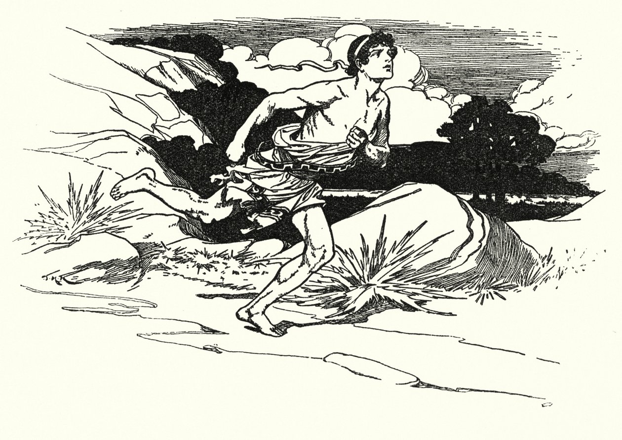 Slaget ved Marathon (lito) av Thomas Heath Robinson
