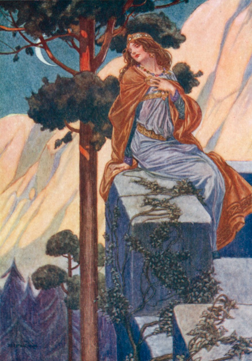 Edvard Grieg: Prinsessen (fargelitografi) av Thomas Heath Robinson