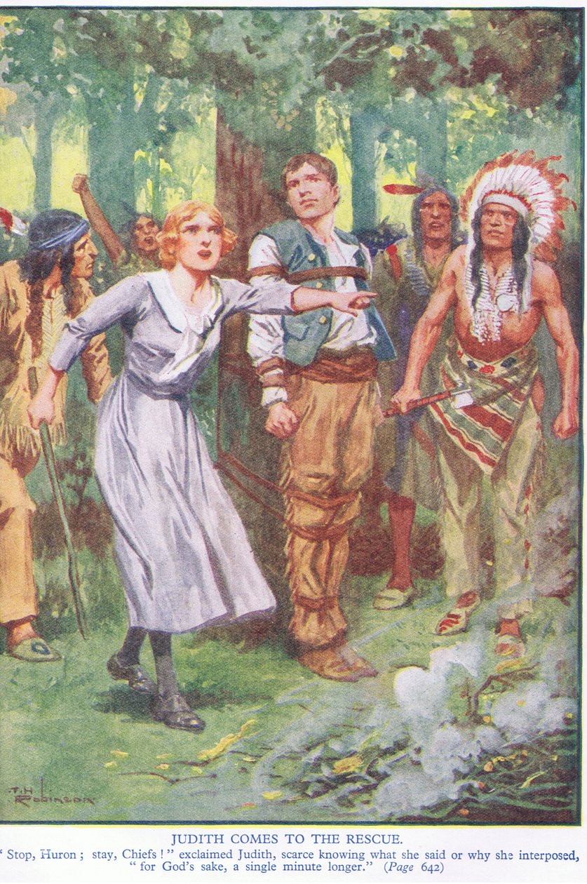 Judith kommer til unnsetning (fargelitografi) av Thomas Heath Robinson