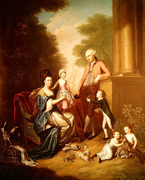 1st Earl Mount Cashell and Family (olje på lerret) av Thomas Hickey