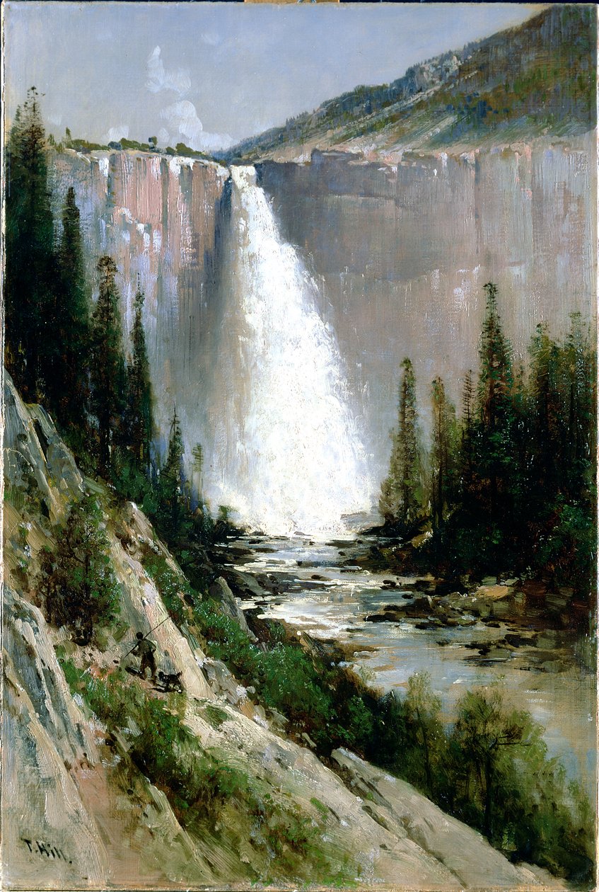 Bridal Veil Falls, Yosemite av Thomas Hill