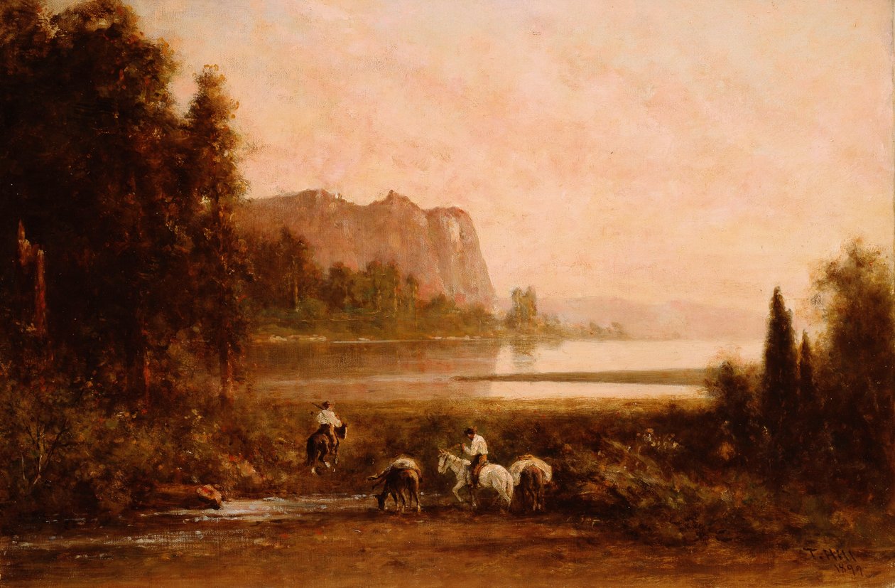 Fangstmenn i Yosemite-fjellene, 1899 av Thomas Hill