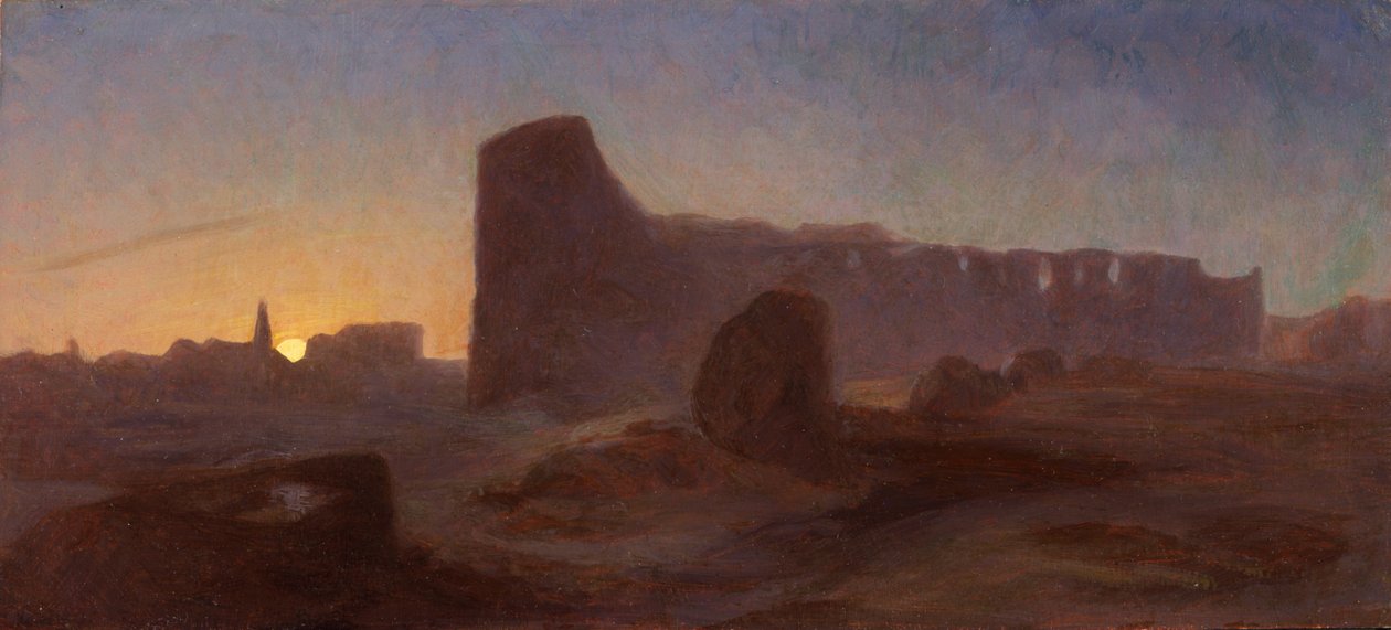 Utsikt over det romerske Colosseum ved solnedgang, Italia av Thomas Hiram Hotchkiss