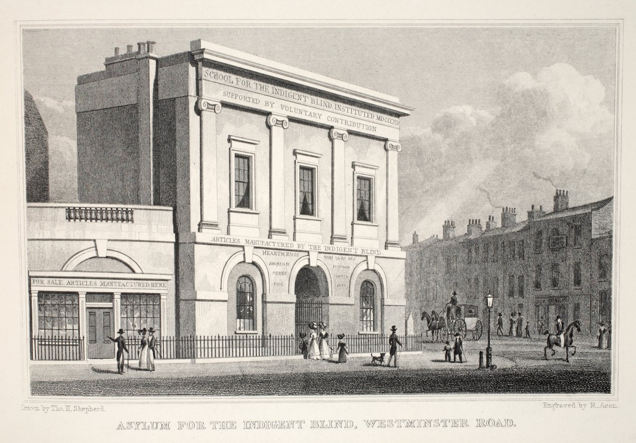 Asylum for the Indigent Blind, Westminster Road, fra puben 