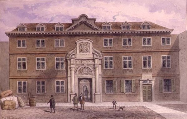 Blackwell Hall, ca 1820 (akvarell) av Thomas Hosmer Shepherd