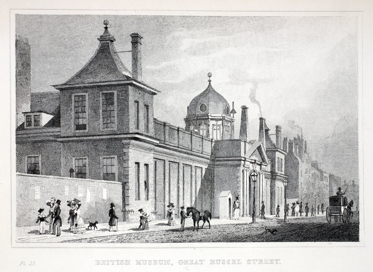 British Museum, Great Russell Street, fra puben 