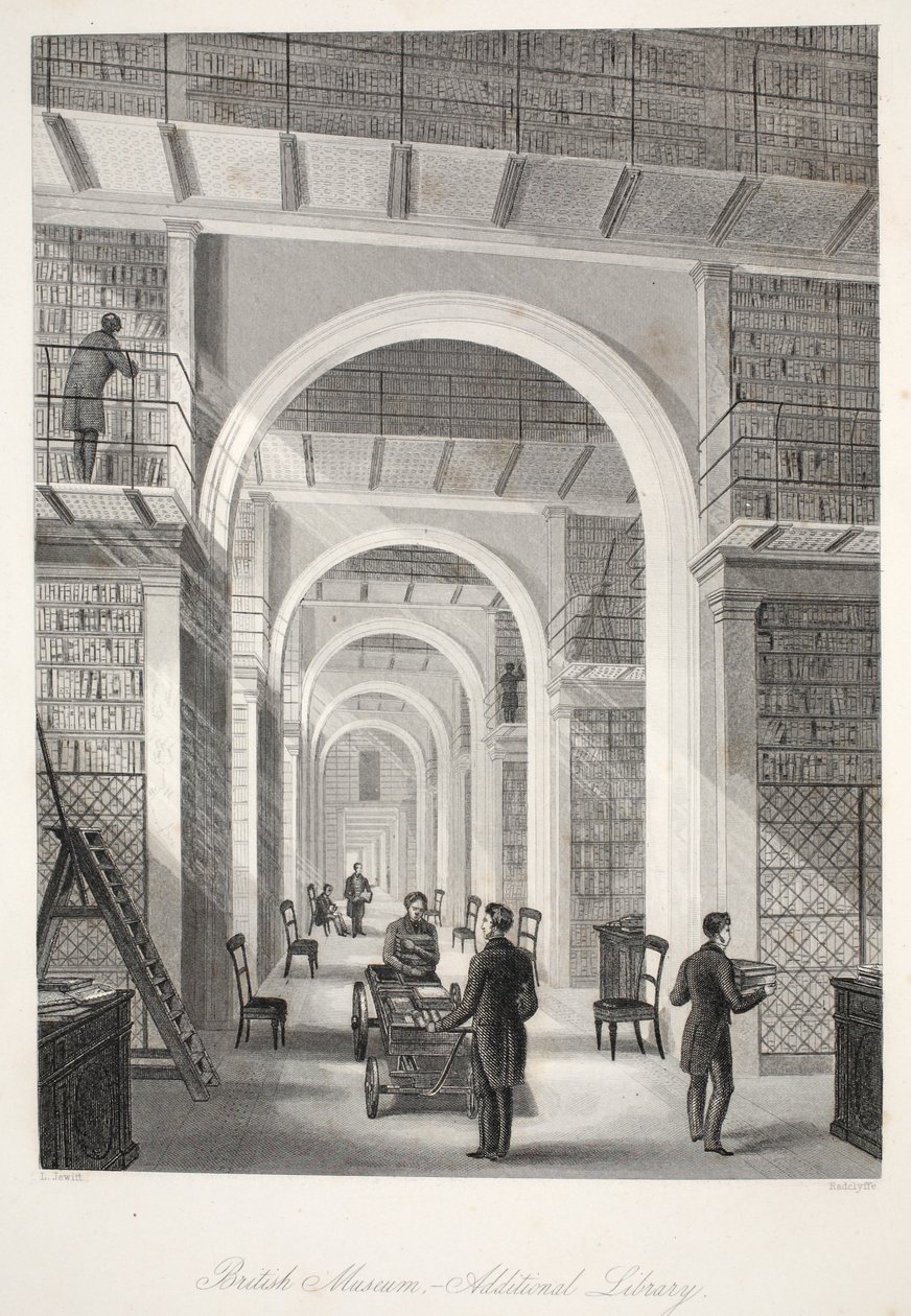 British Museum, tilleggsbiblioteket, fra puben 