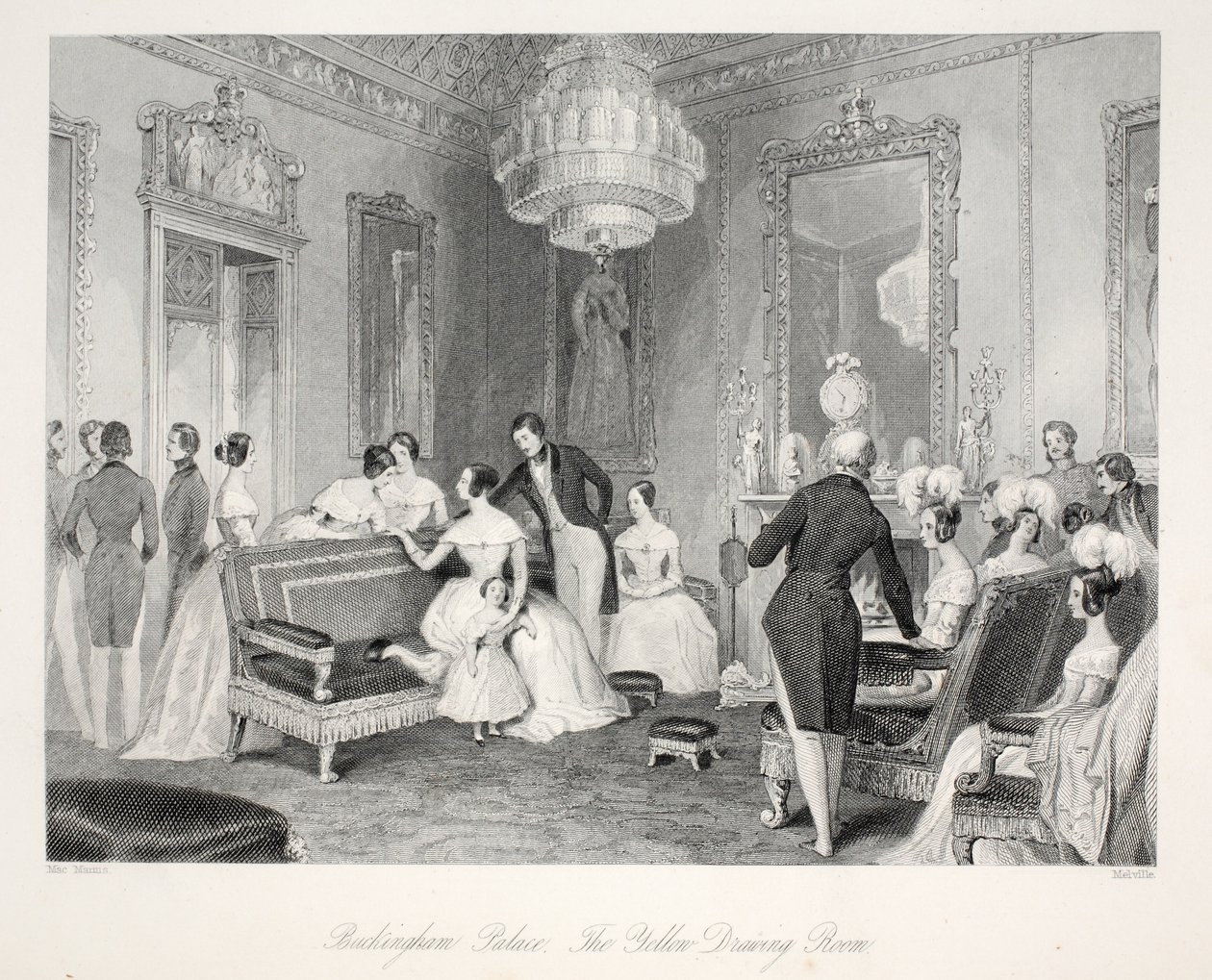Buckingham Palace, The Yellow Drawing Room, fra puben 