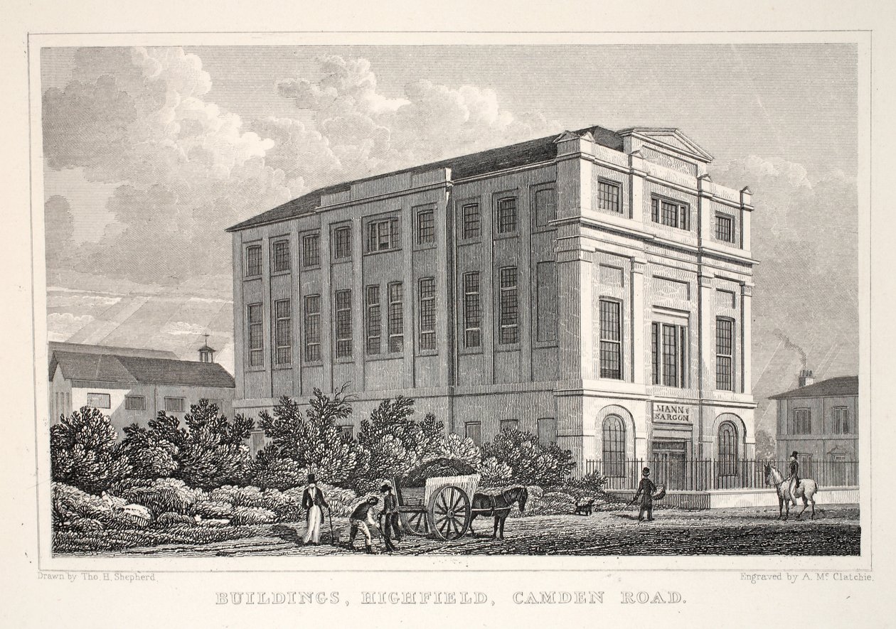 Buildings, Highfield, Camden Road, fra puben 