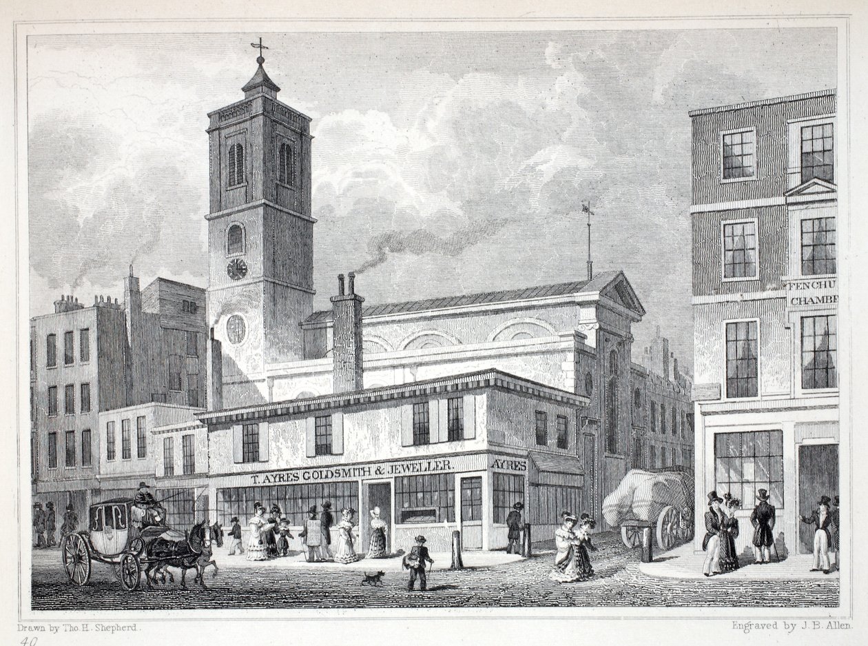 Church of St Dionis, Backchurch, fra puben 