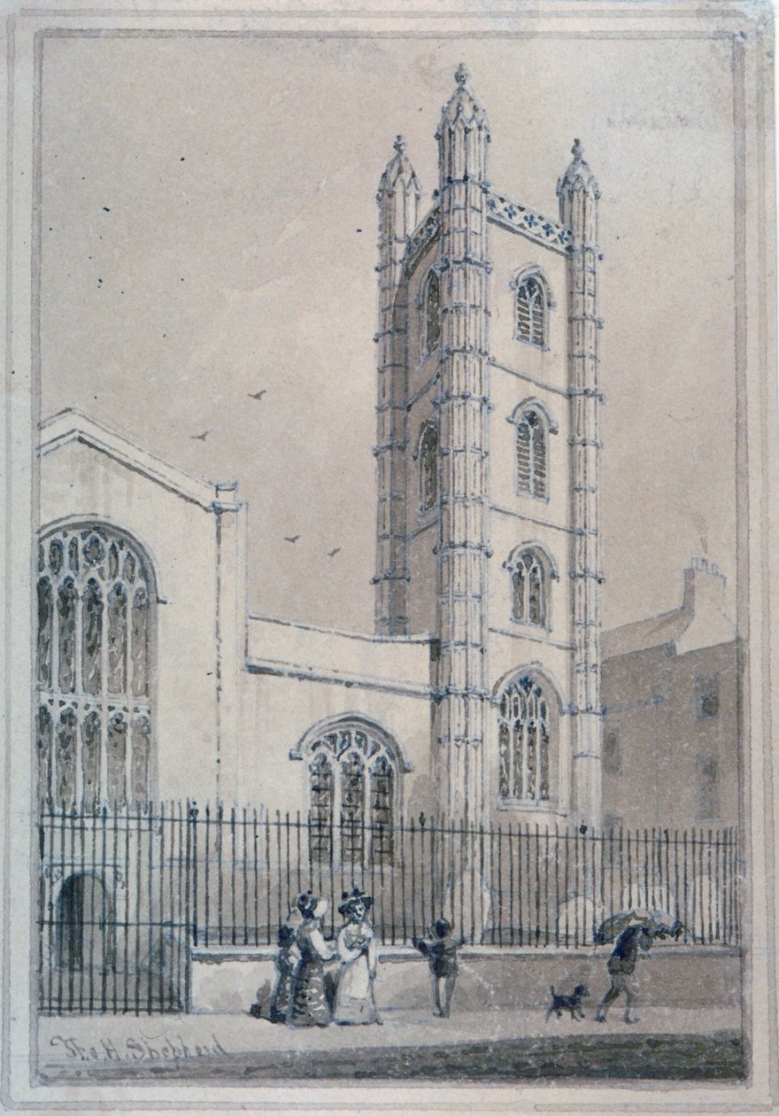 Church of St Mary Aldermary, City of London, 1830 av Thomas Hosmer Shepherd