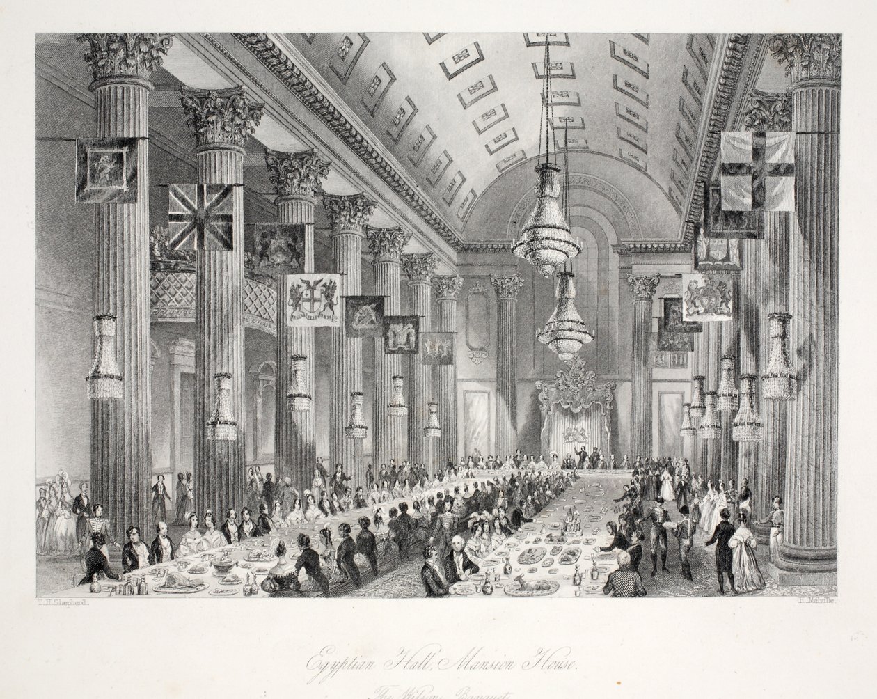 Egyptian Hall, Mansion House, fra puben 