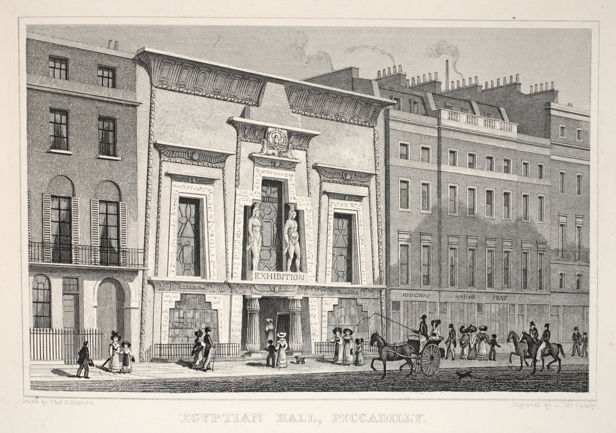 Egyptian Hall, Piccadilly, fra puben 