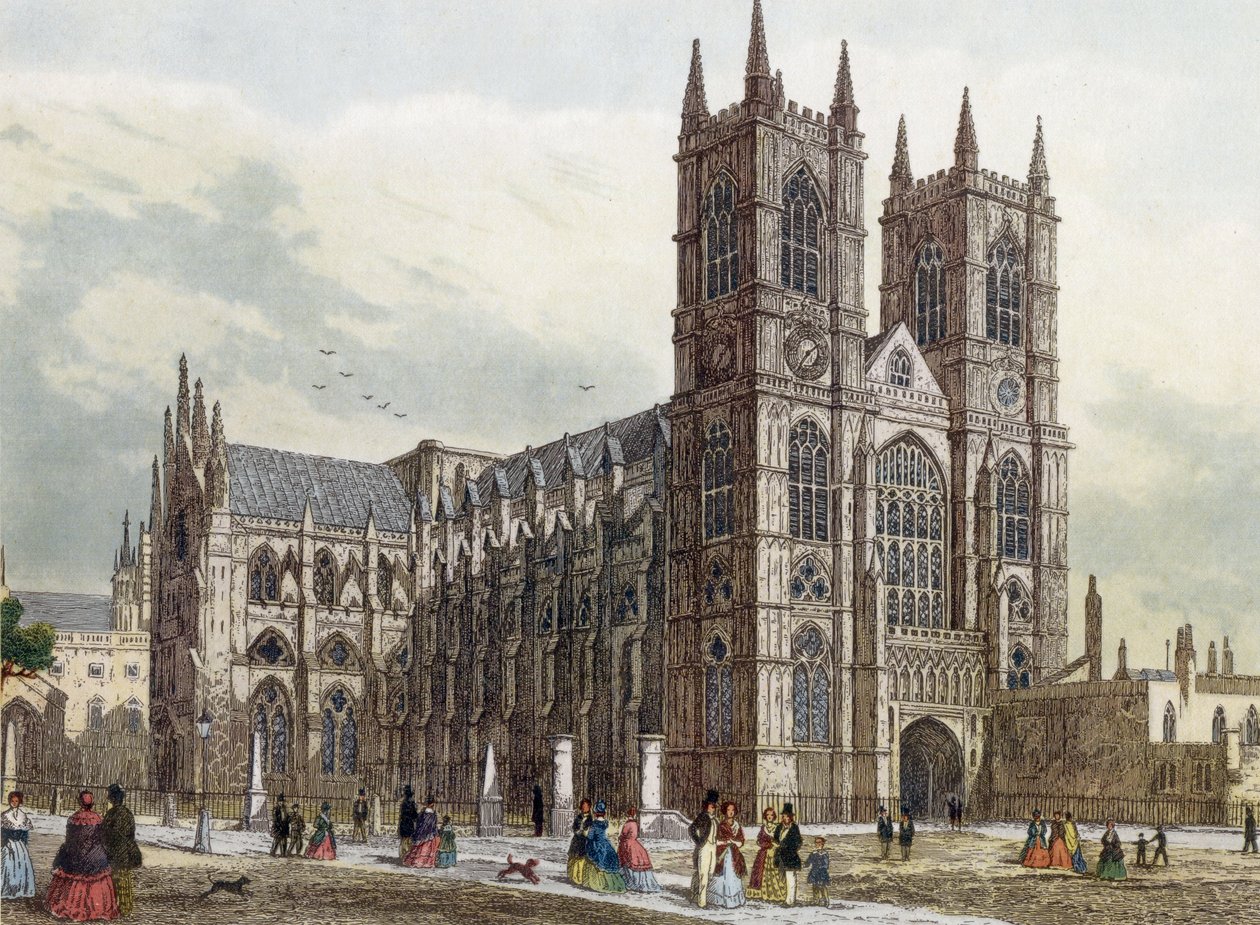 London: Westminster Abbey, ca. 1840 (gravering) av Thomas Hosmer Shepherd