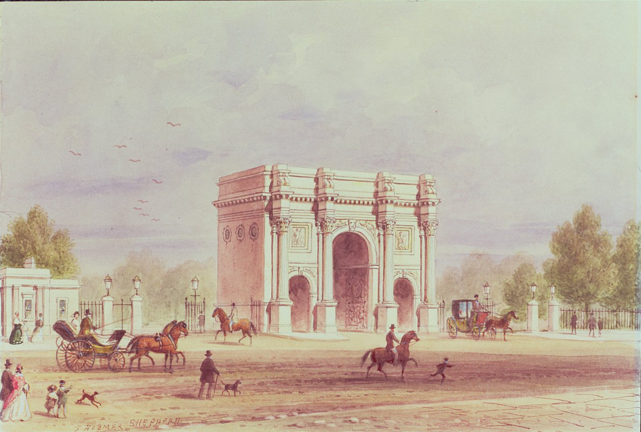 Marble Arch, ca. 1851 av Thomas Hosmer Shepherd