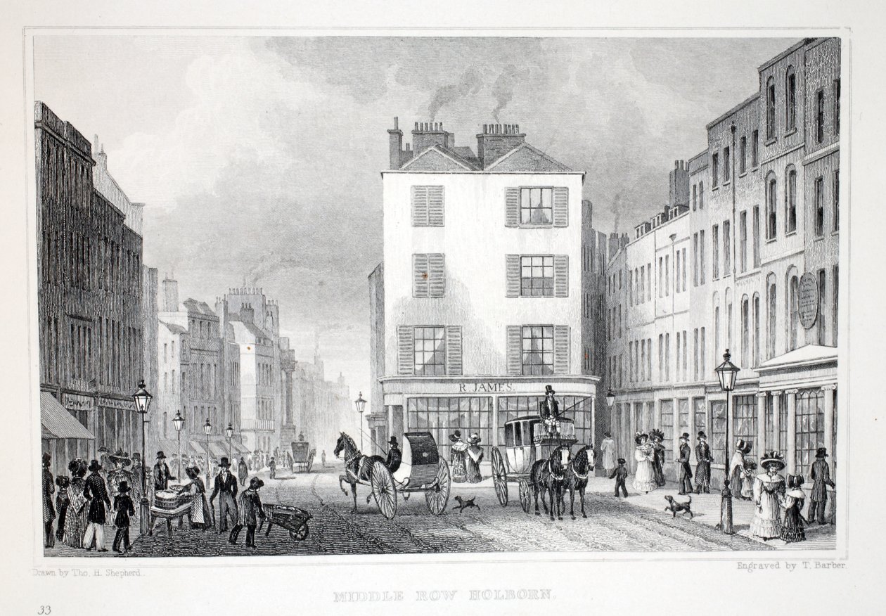 Middle Row, Holborn, fra puben 