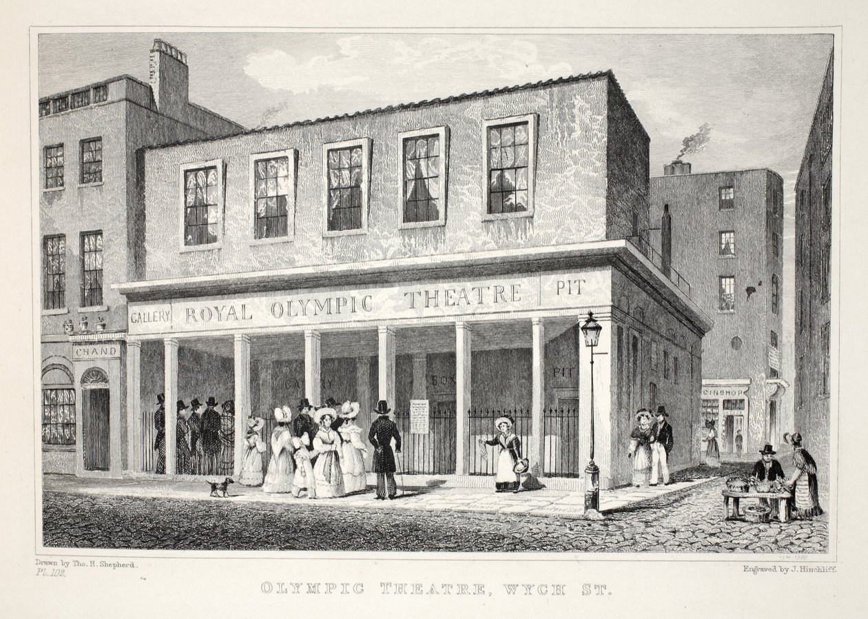 Olympic Theatre, Wyck Street, fra puben 
