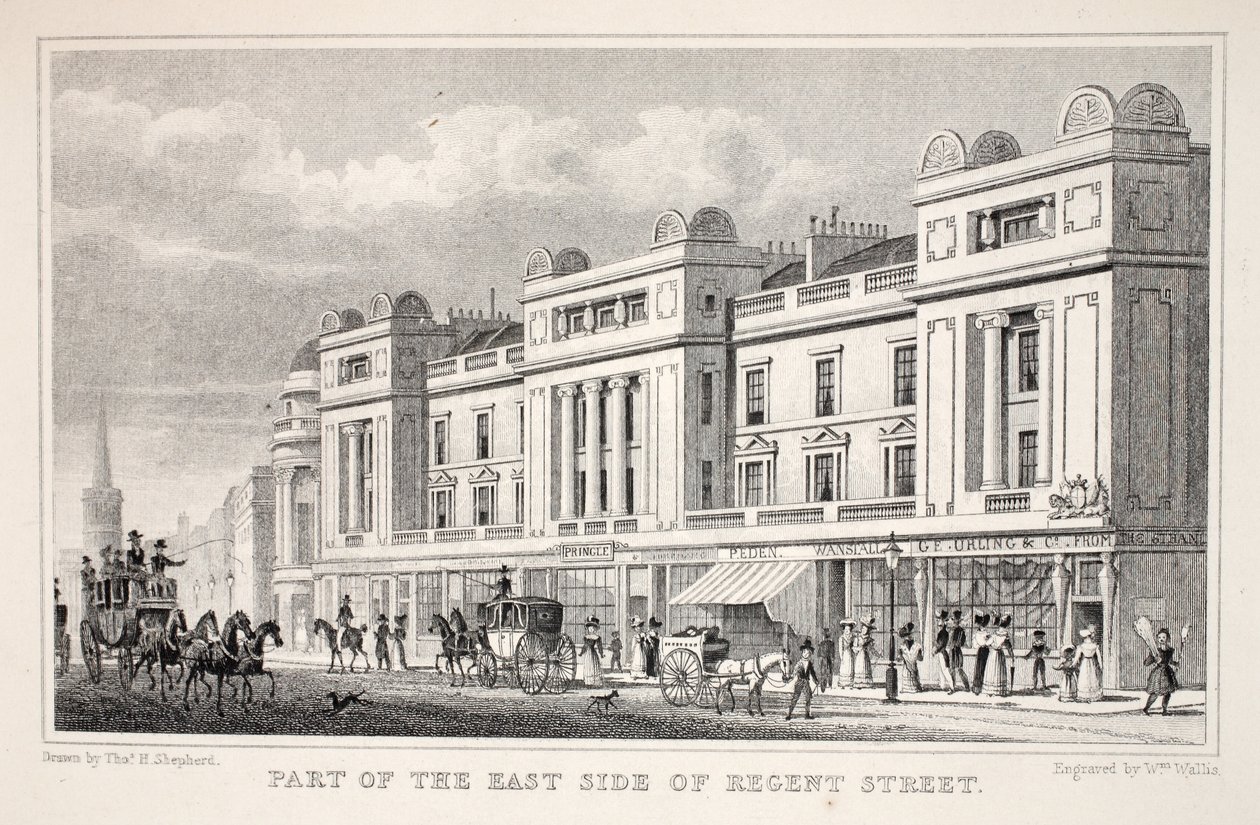 En del av østsiden av Regent Street, fra puben 