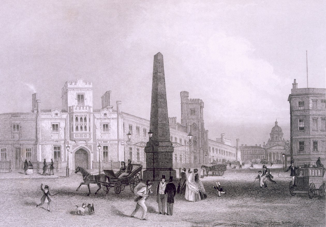 Skole for fattigblinde og Betlehem Hospital, ca. 1851-55 av Thomas Hosmer Shepherd